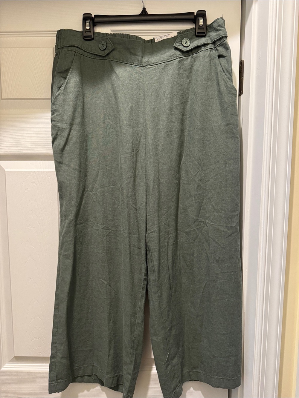 croft & barrow Olive Wide-Leg Casual Pants